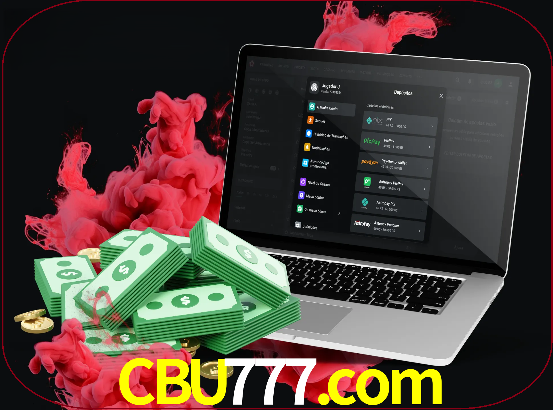 Para efetuar um depósito na sua conta cbu777, basta escolher o método de depósito e especificar o montante.