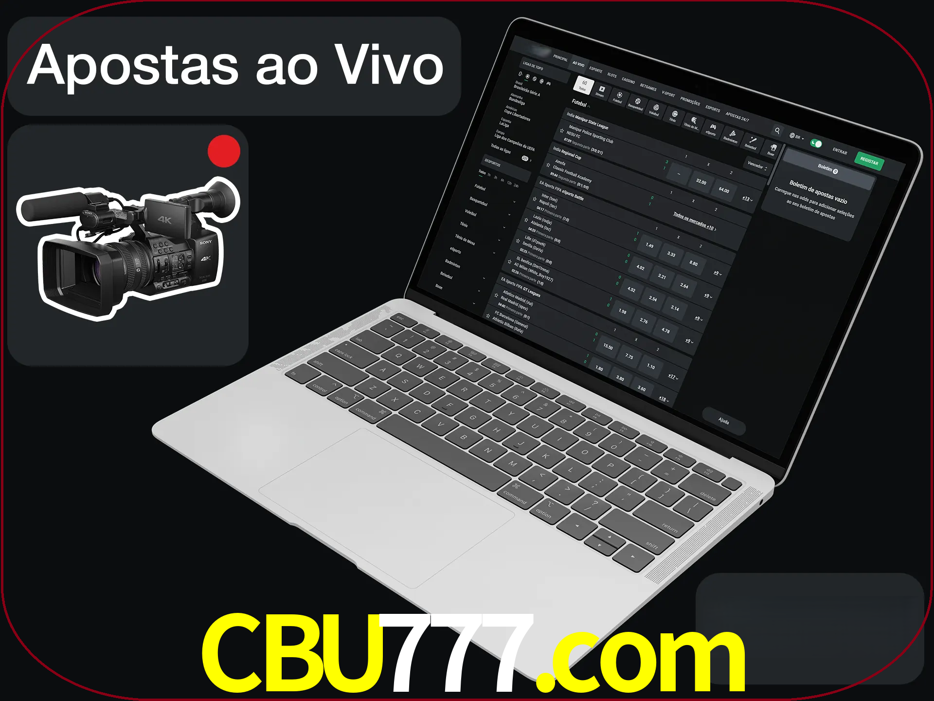 Aposte em formato ao vivo em nosso site.